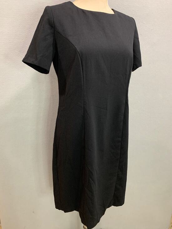 220 Hickory Dresses & Skirts - Size 6P 220 Hickory Petite Vintage Black Sheath Dress Shoulder Pads Short Sleeve
